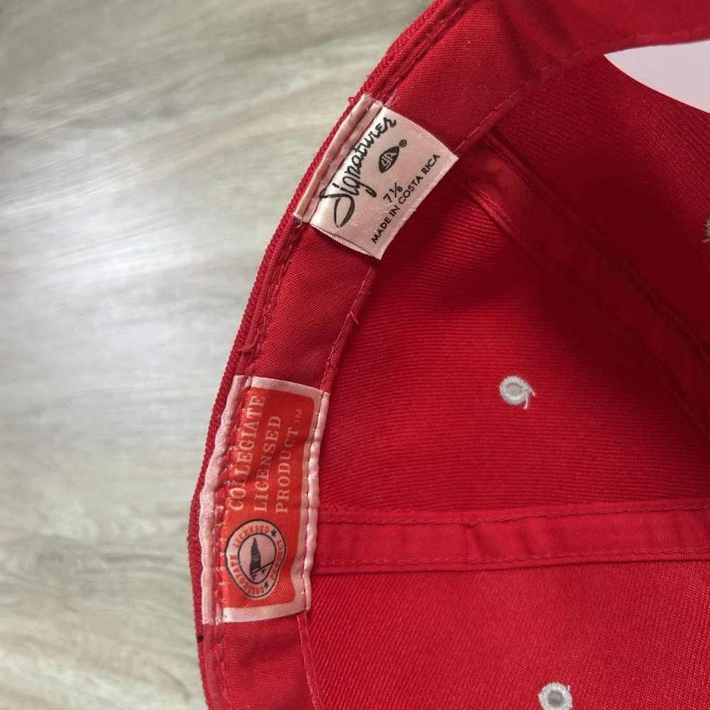 VTG Ohio State Buckeyes Fitted 7 1/8 Hat College Signatures Youngan Red Cap